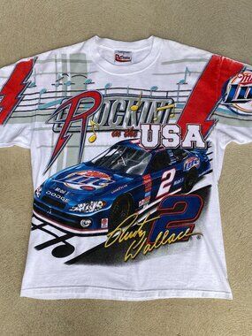 Vintage NASCAR Rusty Wallace Chase Authentics Men's AOP 90s t-shirt
